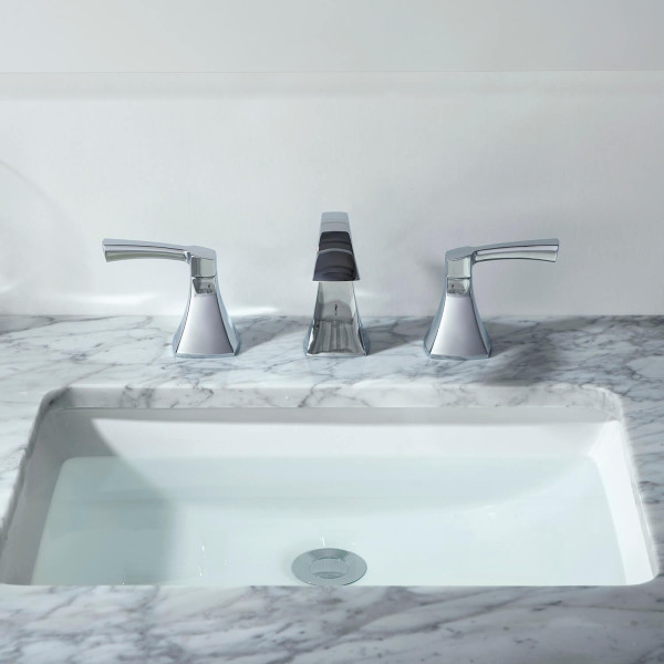 KIBI KBF1022CH Pyramid II Bathroom Sink 8" Widespread Faucet with Drain Assembly