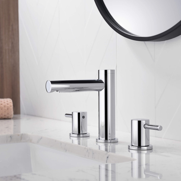 KIBI KBF1025CH Circular 8" Bathroom Sink Widespread Faucet with Drain Assembly