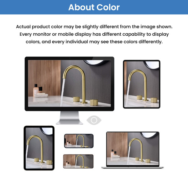 KIBI KBF1026BG Circular X 8" Bathroom Sink Widespread Faucet with Drain Assembly