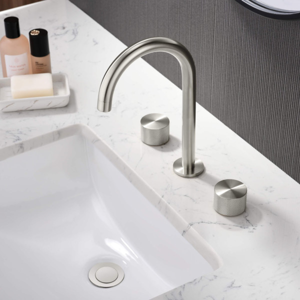 KIBI KBF1026BN Circular X 8" Bathroom Sink Widespread Faucet with Drain Assembly