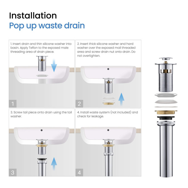 KIBI KBF1026CH Circular X 8" Bathroom Sink Widespread Faucet with Drain Assembly