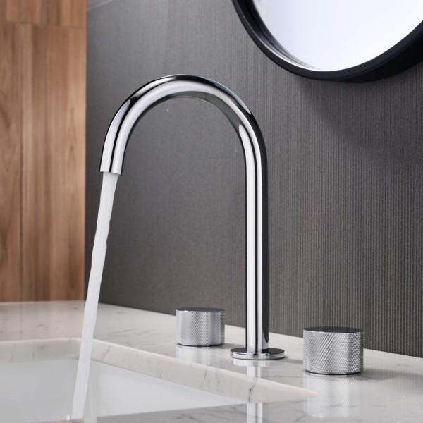 KIBI KBF1026CH Circular X 8" Bathroom Sink Widespread Faucet with Drain Assembly