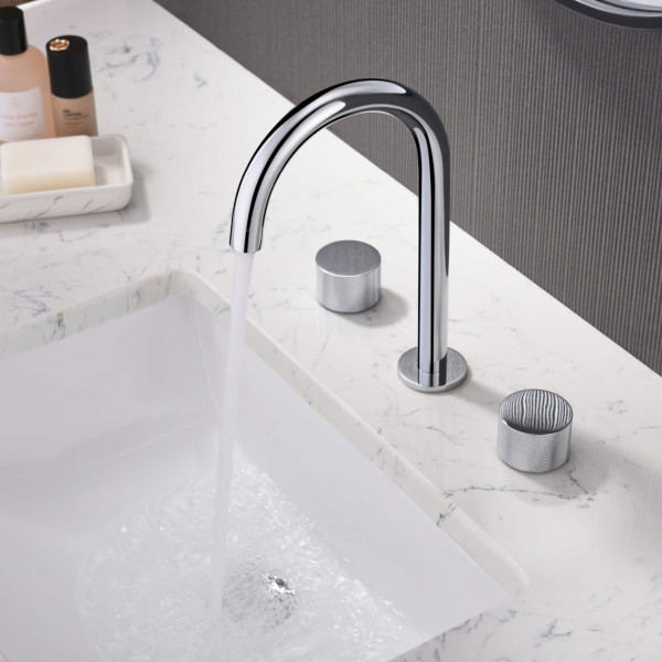 KIBI KBF1026CH Circular X 8" Bathroom Sink Widespread Faucet with Drain Assembly