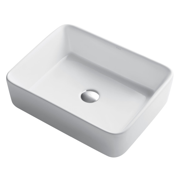 Kraus KCV-121 18'' Rectangular Bathroom Ceramic Vessel