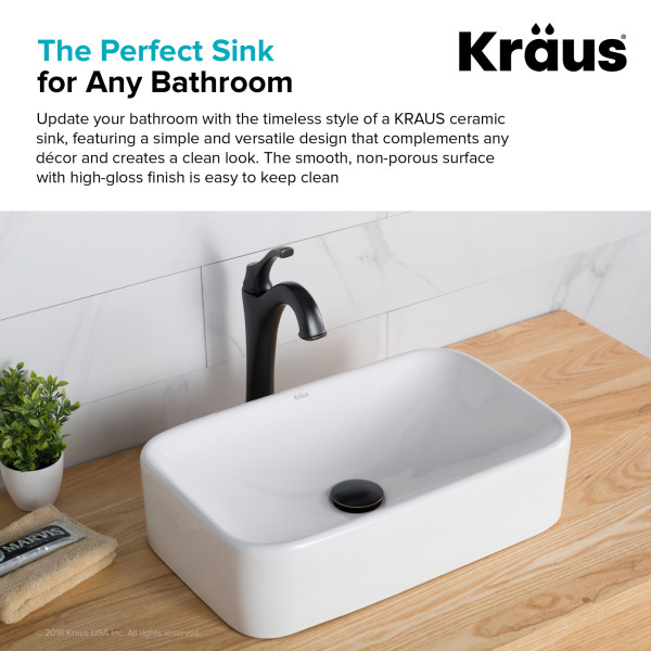 Kraus KCV-122 19'' Rectangular Above Counter Vessel