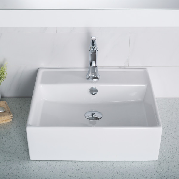 Kraus KCV-150 19'' Smooth Above Counter Sink + Overflow