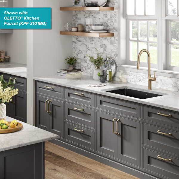  KRAUS KE1US32 Pintura™ 32” Undermount Enameled Steel Single Bowl Kitchen Sink 