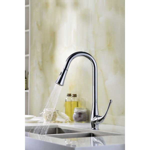 ANZZI KF-AZ041 Singer Pull Down Spray Kitchen Faucet In Polished Chrome