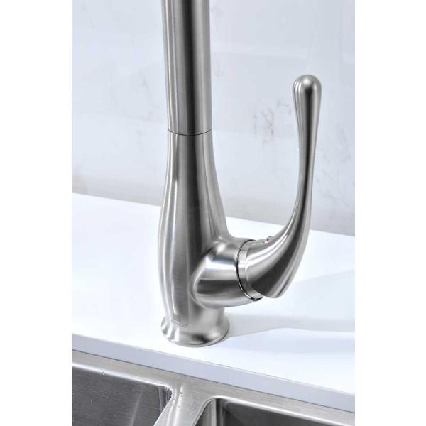 ANZZI KF-AZ042 Singer Brass Pull Down Kitchen Faucet In Polished Chrome