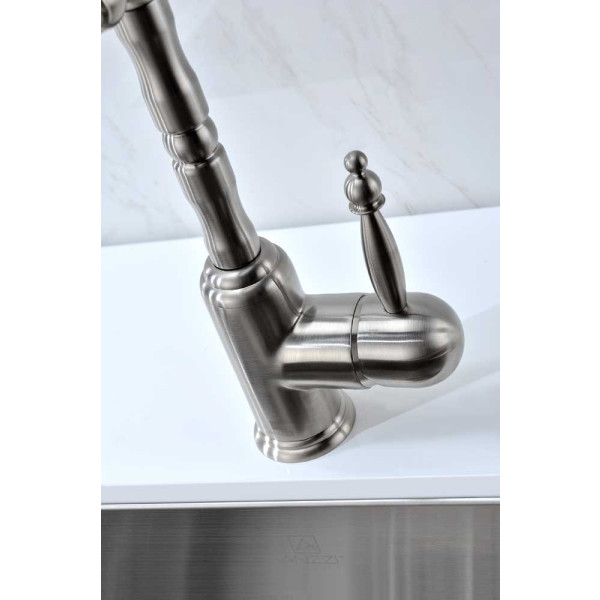ANZZI KF-AZ108 Locke Kitchen Faucet With Side Spray In Brushed Nickel