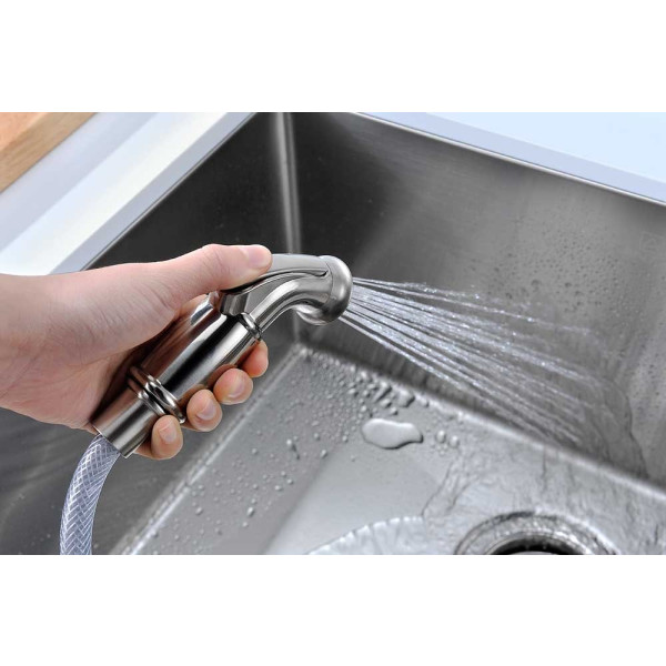 ANZZI KF-AZ108 Locke Kitchen Faucet With Side Spray In Brushed Nickel