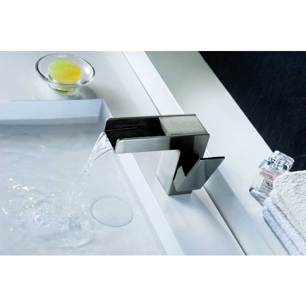 ANZZI KF-AZ127 Zhona Single Hole Low-Arc Waterfall Faucet In Brushed Nickel
