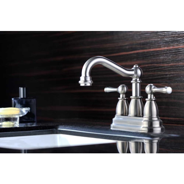 ANZZI KF-AZ151 Edge Centerset Mid-Arc Bathroom Faucet In Brushed Nickel
