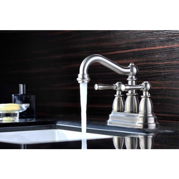 ANZZI KF-AZ151 Edge Centerset Mid-Arc Bathroom Faucet In Brushed Nickel
