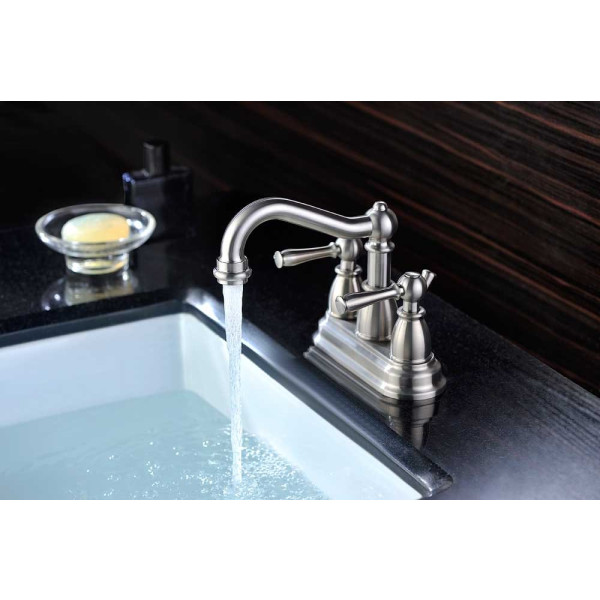 ANZZI KF-AZ151 Edge Centerset Mid-Arc Bathroom Faucet In Brushed Nickel