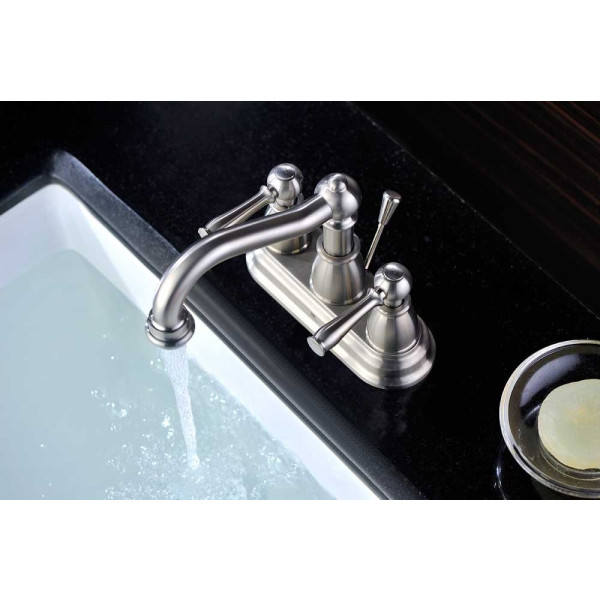 ANZZI KF-AZ151 Edge Centerset Mid-Arc Bathroom Faucet In Brushed Nickel