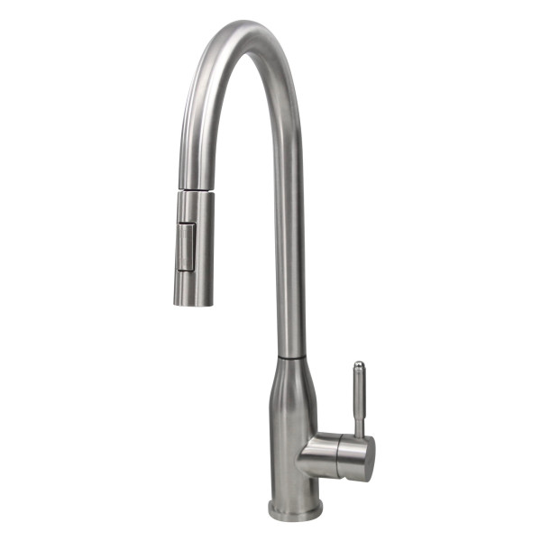 Nantucket Sinks KF-PD18-SS Goose Neck Pull-Down Faucet with Modernl Styling