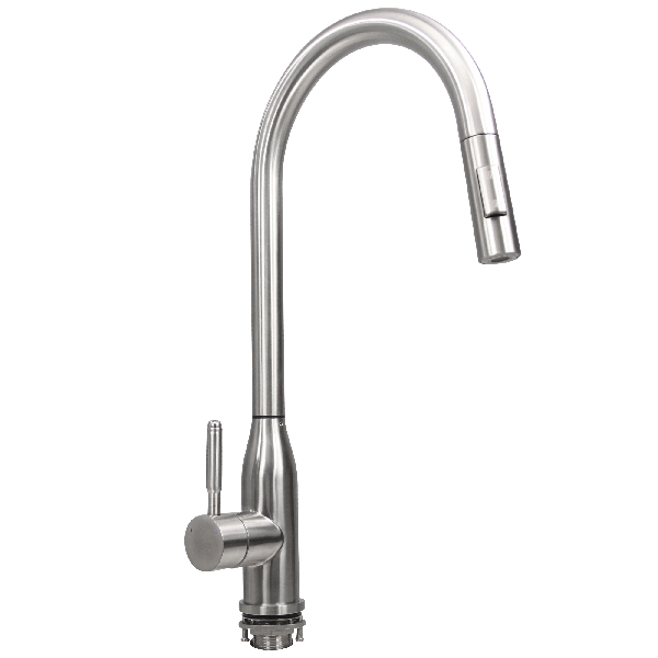 Nantucket Sinks KF-PD18-SS Goose Neck Pull-Down Faucet with Modernl Styling