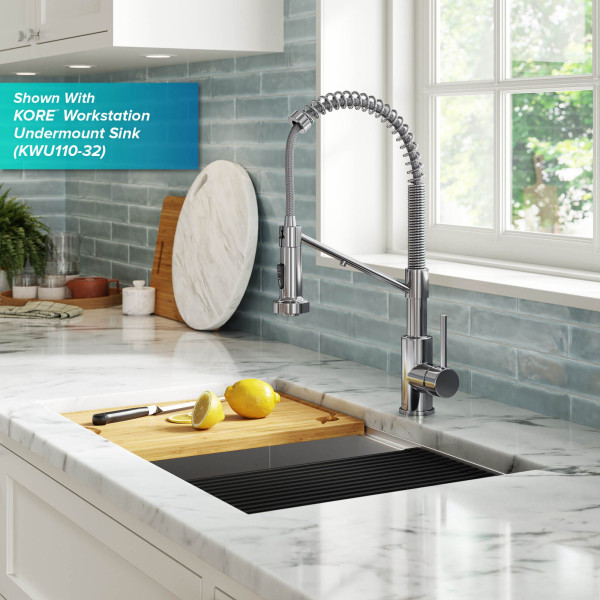 Kraus KFF-1610 2-in-1 Commercial Pull-Down Single Handle Kitchen Faucet