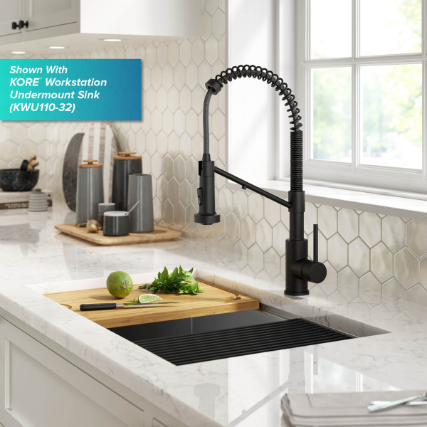 Kraus KFF-1610 2-in-1 Commercial Pull-Down Single Handle Kitchen Faucet