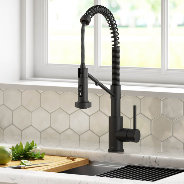 Kraus KFF-1610 2-in-1 Commercial Pull-Down Single Handle Kitchen Faucet