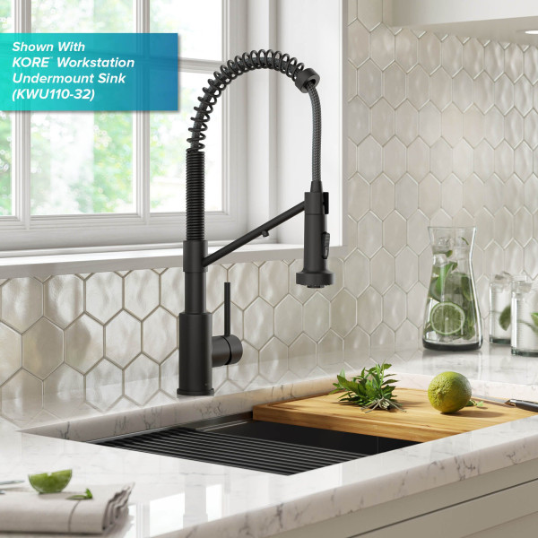 Kraus KFF-1610 2-in-1 Commercial Pull-Down Single Handle Kitchen Faucet