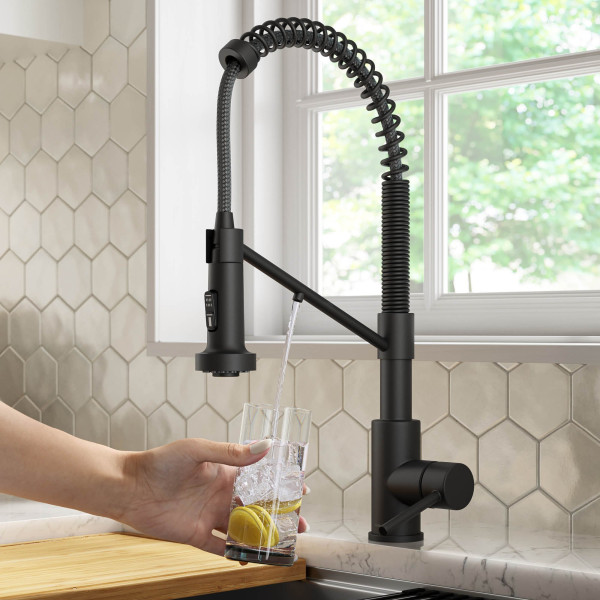 Kraus KFF-1610 2-in-1 Commercial Pull-Down Single Handle Kitchen Faucet