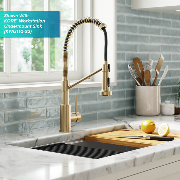 Kraus KFF-1610 2-in-1 Commercial Pull-Down Single Handle Kitchen Faucet