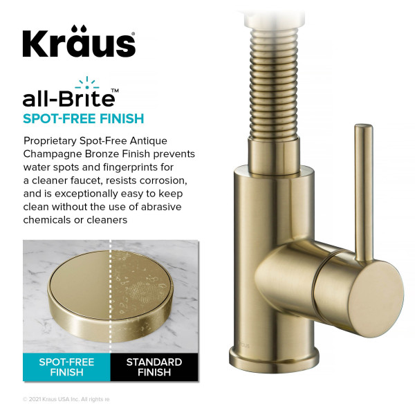 Kraus KFF-1610 2-in-1 Commercial Pull-Down Single Handle Kitchen Faucet
