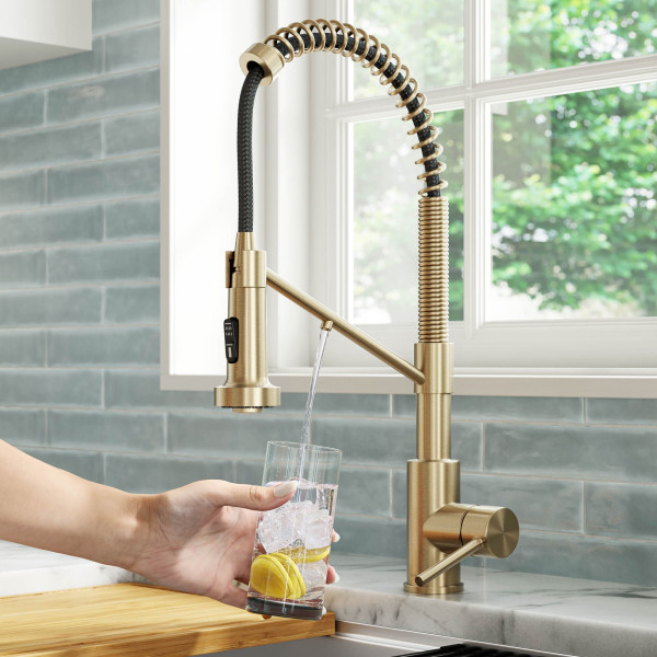 Kraus KFF-1610 2-in-1 Commercial Pull-Down Single Handle Kitchen Faucet