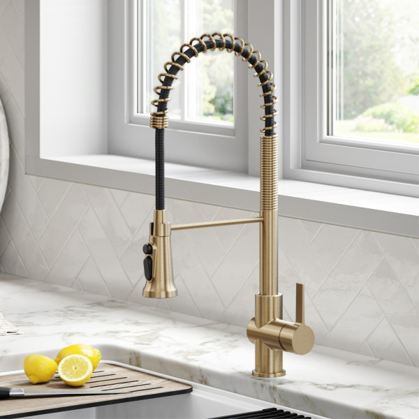 Kraus KFF-1691 2-in-1 Commercial Pull-Down Single Handle Water Filter Kitchen Faucet
