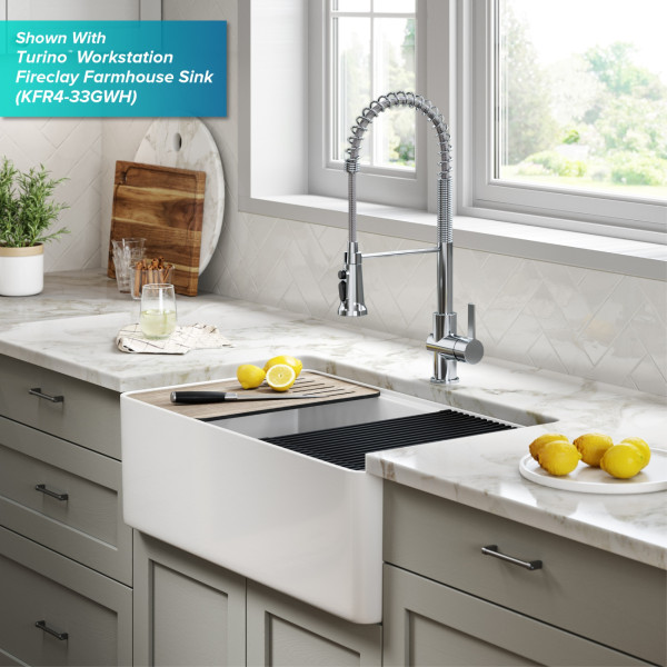 Kraus KFF-1691 2-in-1 Commercial Pull-Down Single Handle Water Filter Kitchen Faucet