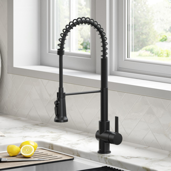 Kraus KFF-1691 2-in-1 Commercial Pull-Down Single Handle Water Filter Kitchen Faucet
