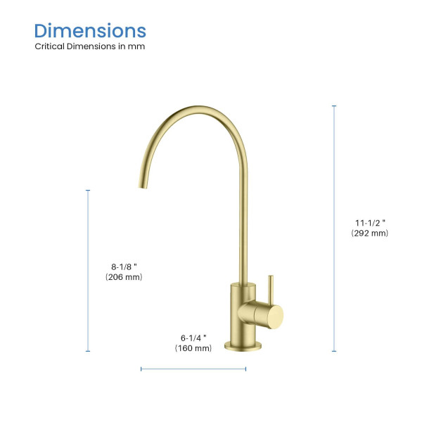 KIBI KFF501BG Circular Water Filtration Faucet In Brushed Gold