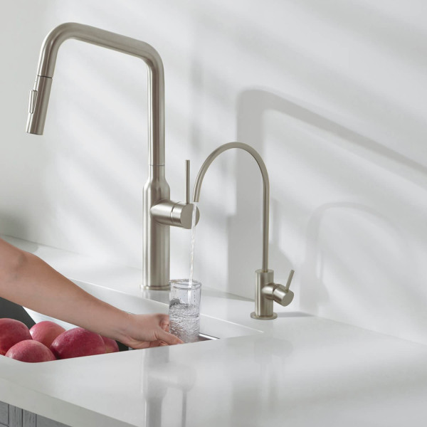 KIBI KFF501BN Circular Water Filtration Faucet In Brushed Nickel