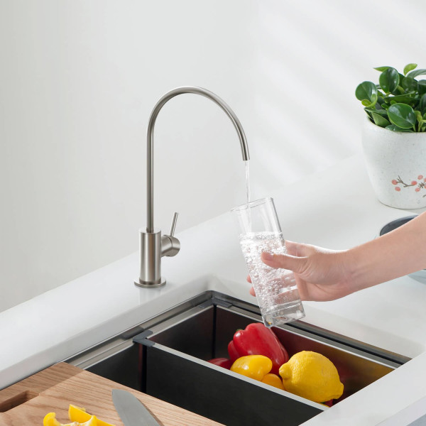 KIBI KFF501BN Circular Water Filtration Faucet In Brushed Nickel