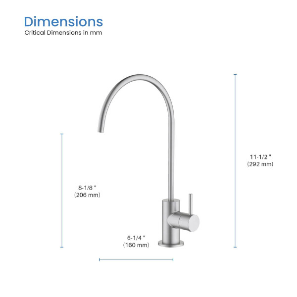 KIBI KFF501BN Circular Water Filtration Faucet In Brushed Nickel
