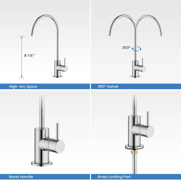 KIBI KFF501CH Circular Water Filtration Faucet In Chrome