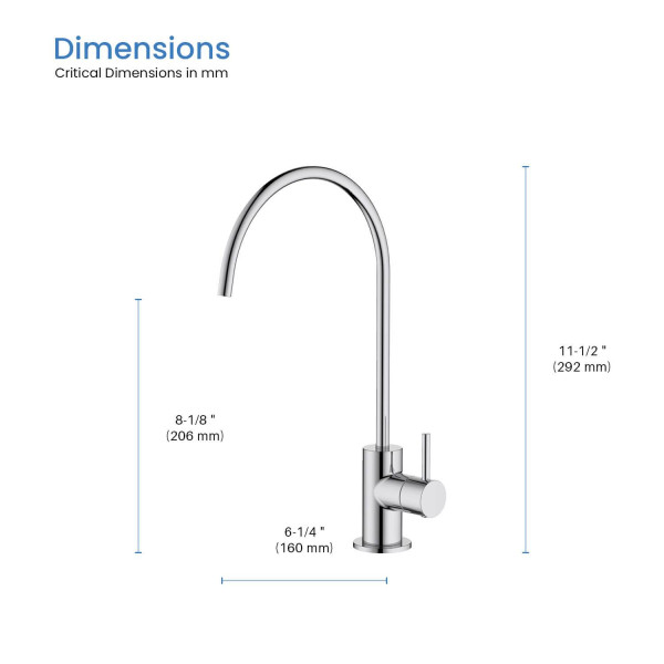 KIBI KFF501CH Circular Water Filtration Faucet In Chrome