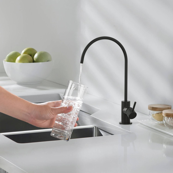 KIBI KFF501MB Circular Water Filtration Faucet In Matte Black