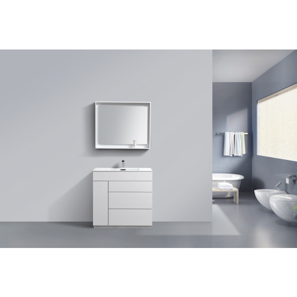 KubeBath KFM36 Milano 36" High Modern Bathroom Vanity