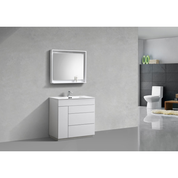 KubeBath KFM36 Milano 36" High Modern Bathroom Vanity