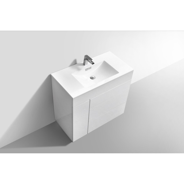 KubeBath KFM36 Milano 36" High Modern Bathroom Vanity