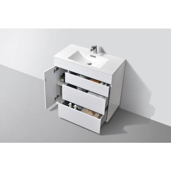 KubeBath KFM36 Milano 36" High Modern Bathroom Vanity