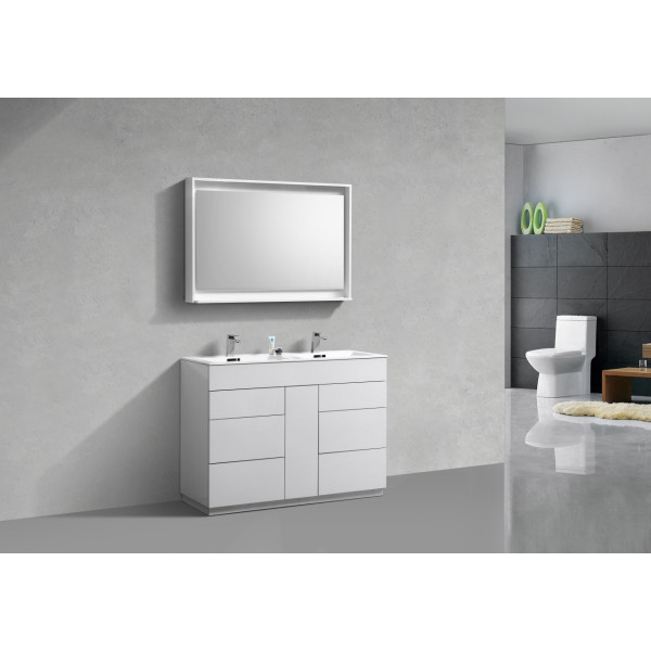 KubeBath KFM48D Milano 48" Double Sink Bathroom Vanity