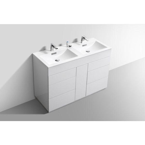 KubeBath KFM48D Milano 48" Double Sink Bathroom Vanity