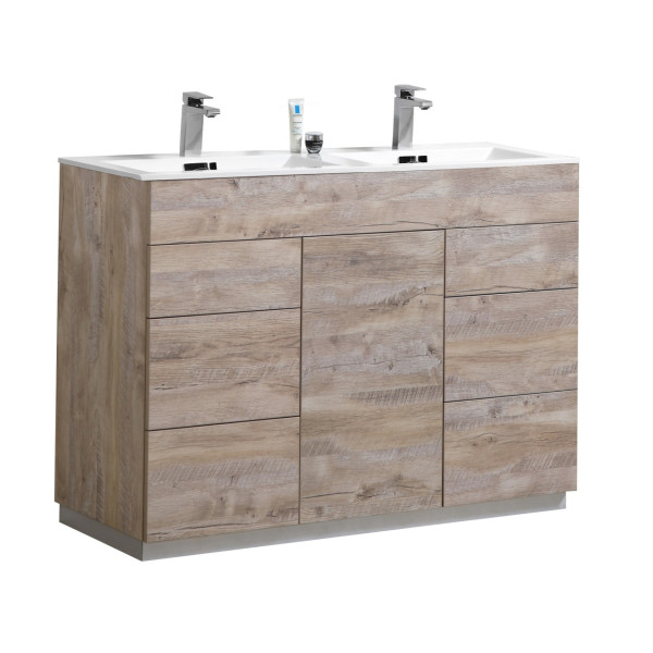 KubeBath KFM48D Milano 48" Double Sink Bathroom Vanity