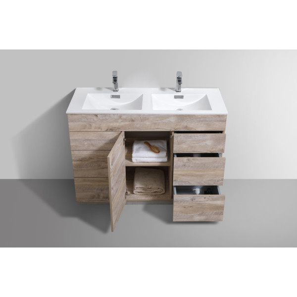 KubeBath KFM48D Milano 48" Double Sink Bathroom Vanity