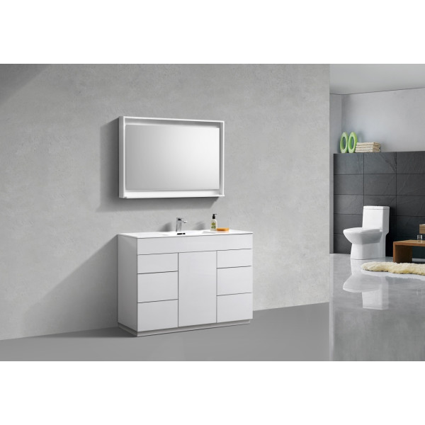 KubeBath KFM48S Milano 48" Single Sink Bathroom Vanity
