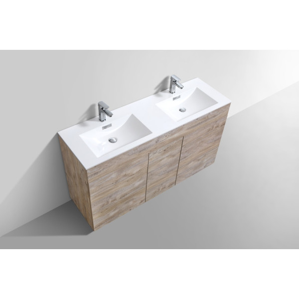 KubeBath KFM60D Milano 60" Double Sink Bathroom Vanity